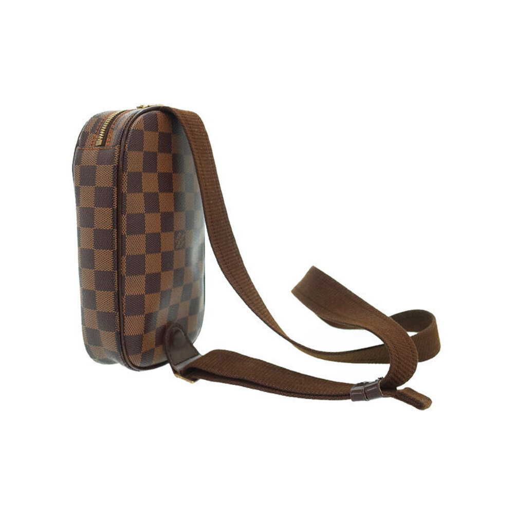 Louis Vuitton Damier Ebene Brown Pochette Ganjou Body Bag - Picture 2 of 9